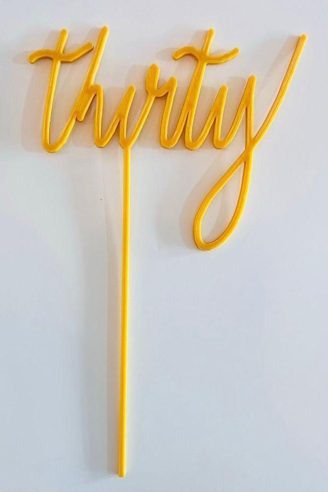 Custom 3D printed cake toppers