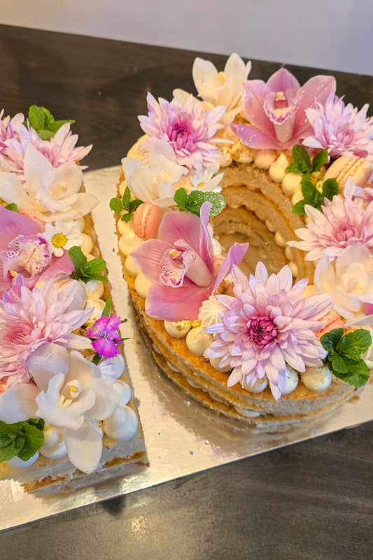 Floral Number Cakes