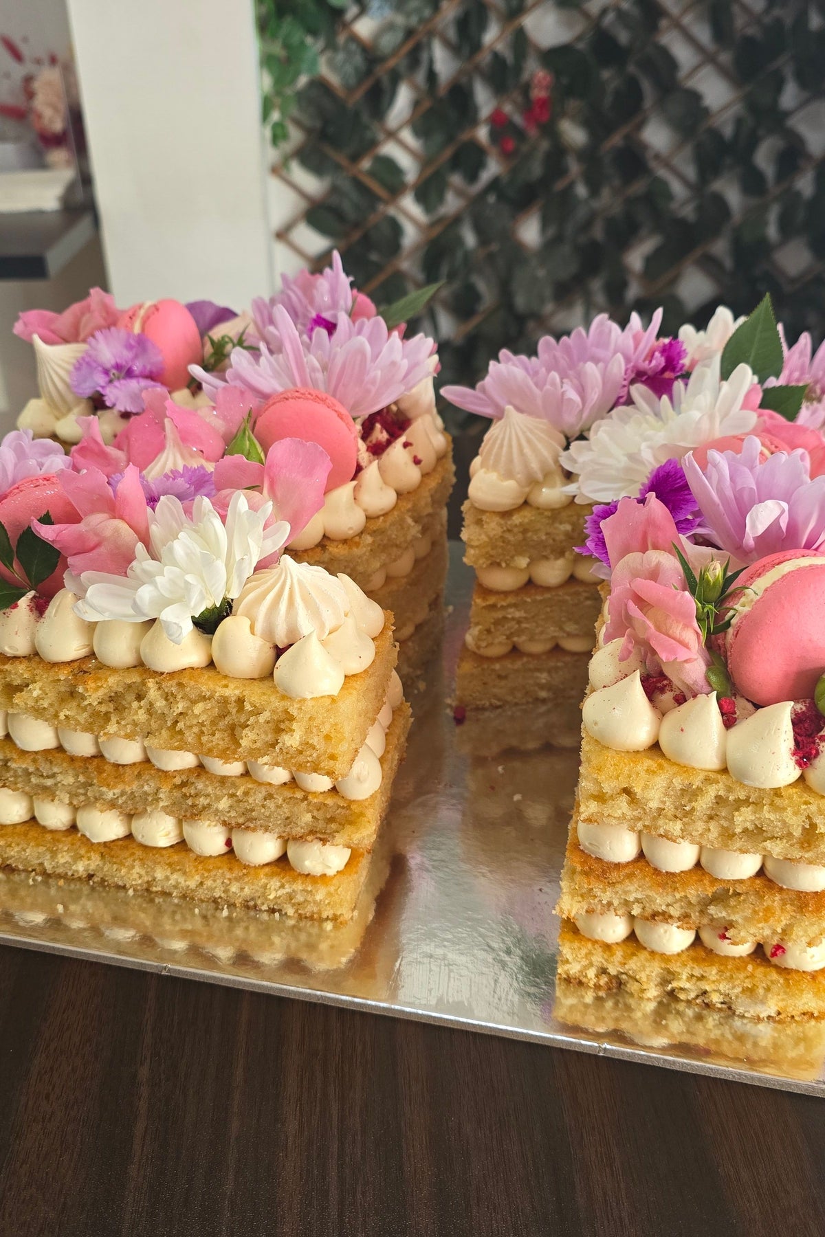 Floral Number Cakes