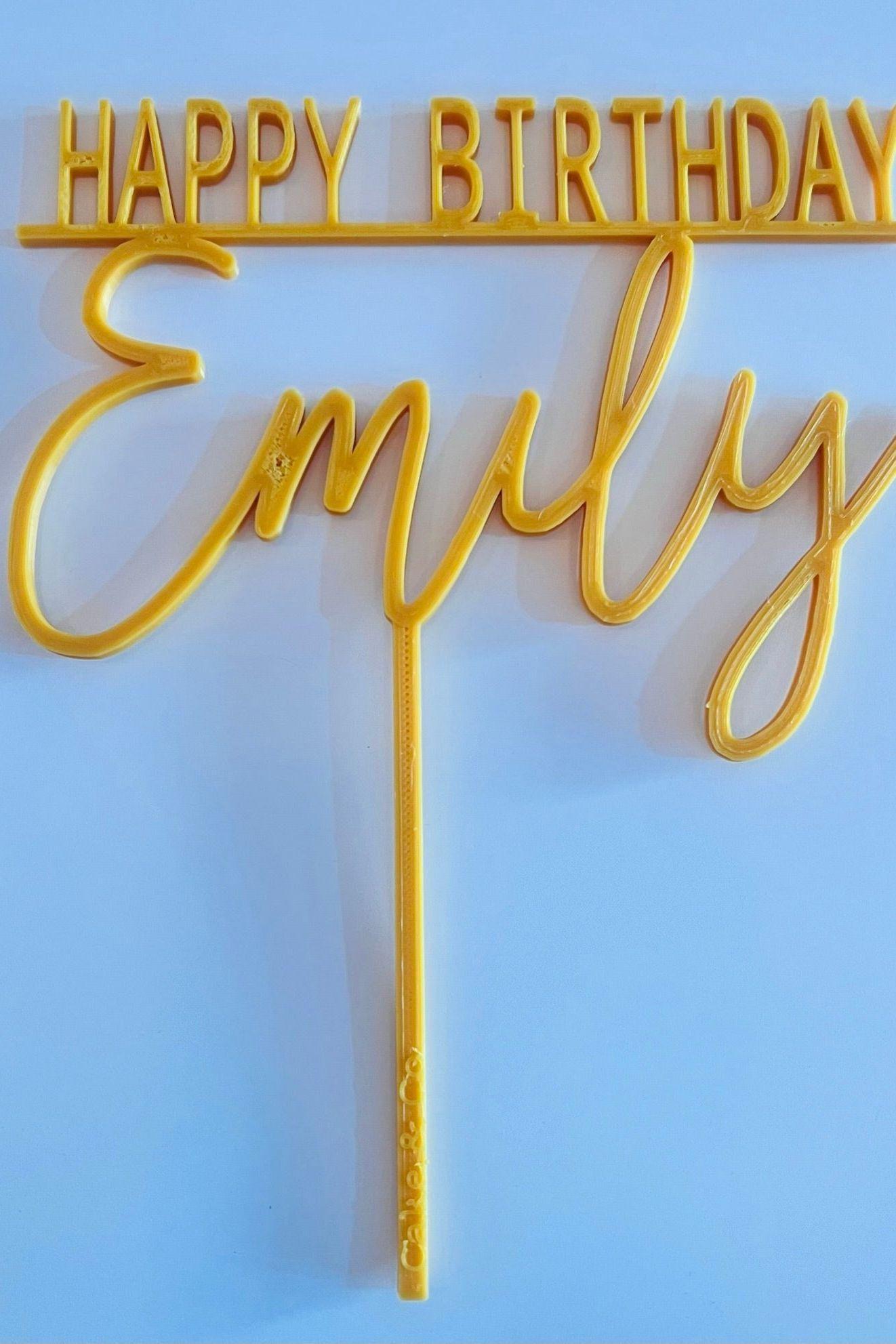 Custom 3D printed cake toppers