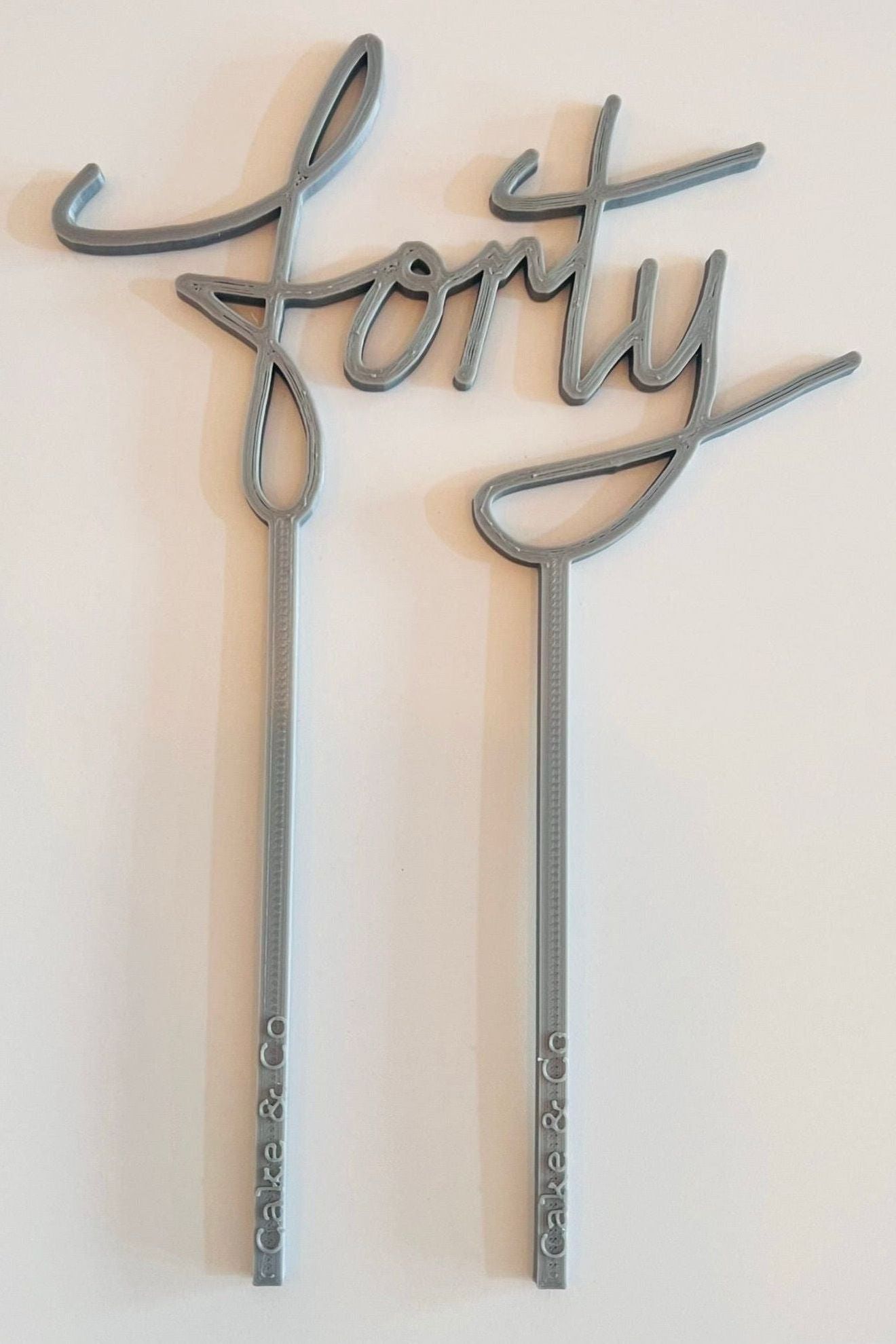 Custom 3D printed cake toppers