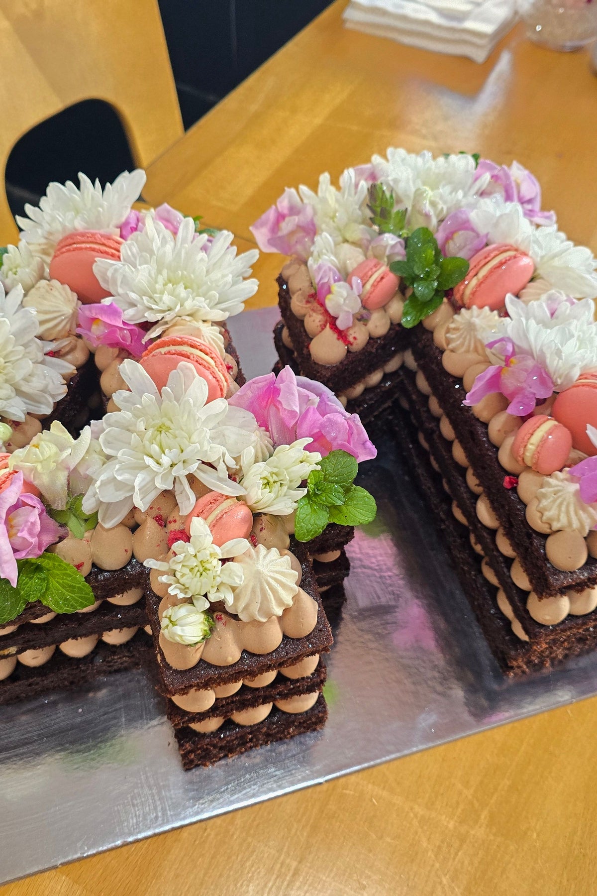 Floral Number Cakes