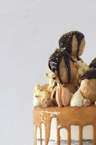 Profiterole & Popcorn Cake